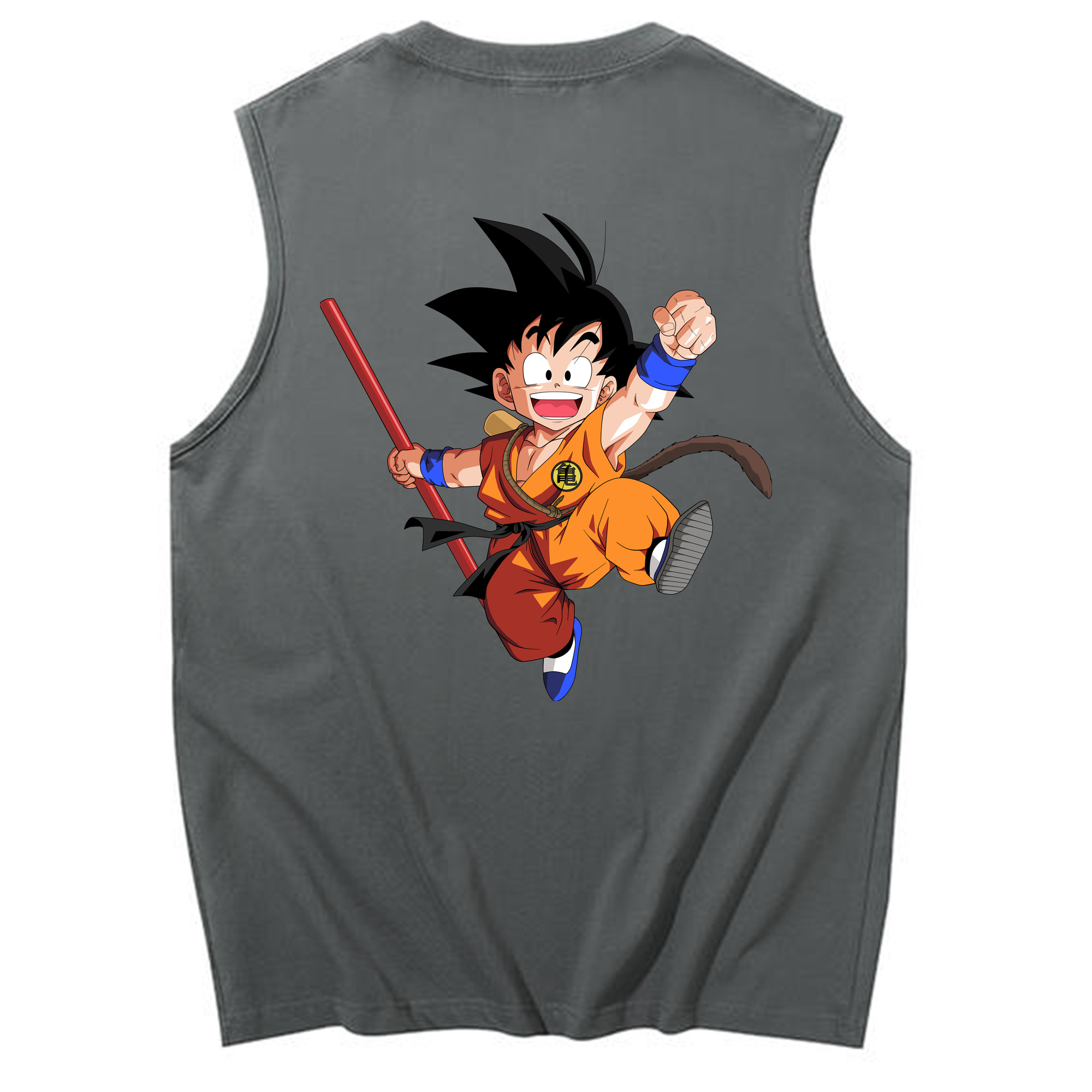 （画像用） ドラゴンボール 孫悟空（そん ごくう）Son Goku カカロット DRAGON BALL Kakarotto コットン100％タンクトップ（背面プリント）